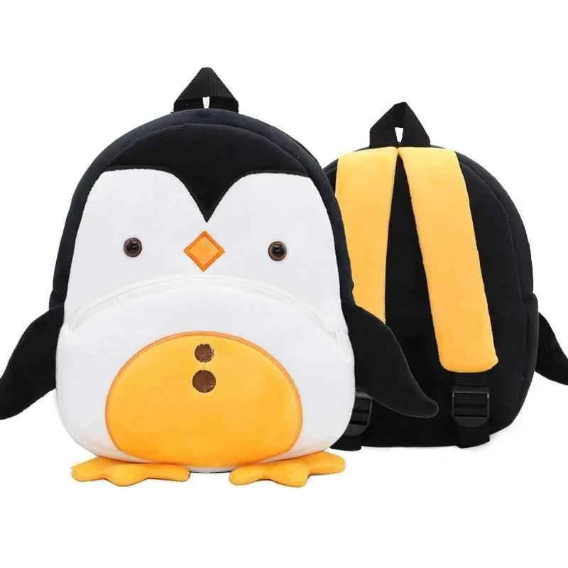 Cartoon Plush Backpack - Penguin