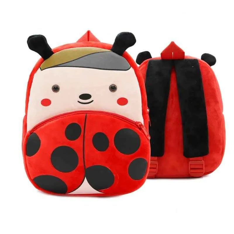 Cartoon Plush Backpack - Ladybird