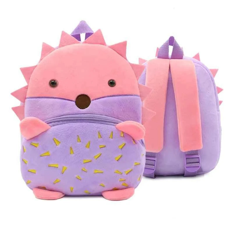 Cartoon Plush Backpack - Hedgehog